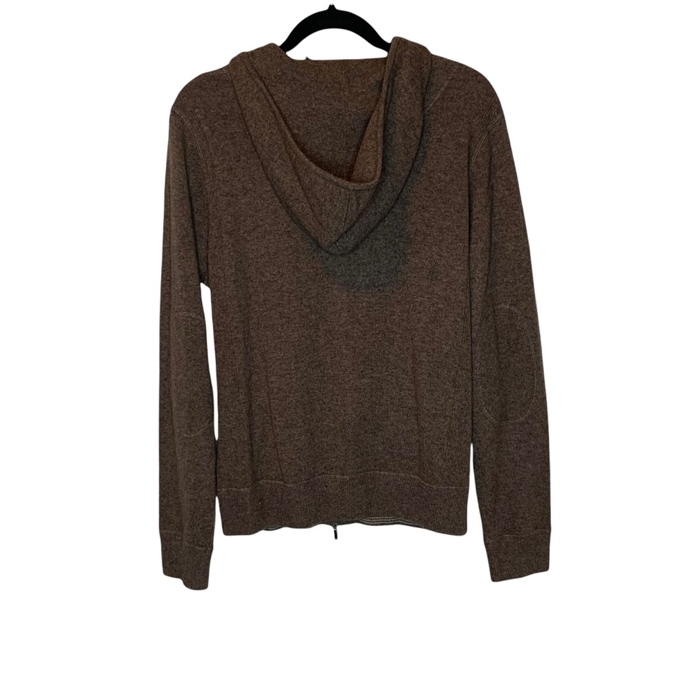 Raffi  Mink Brown Cashmere Sweater Hoodie with Zipper - S